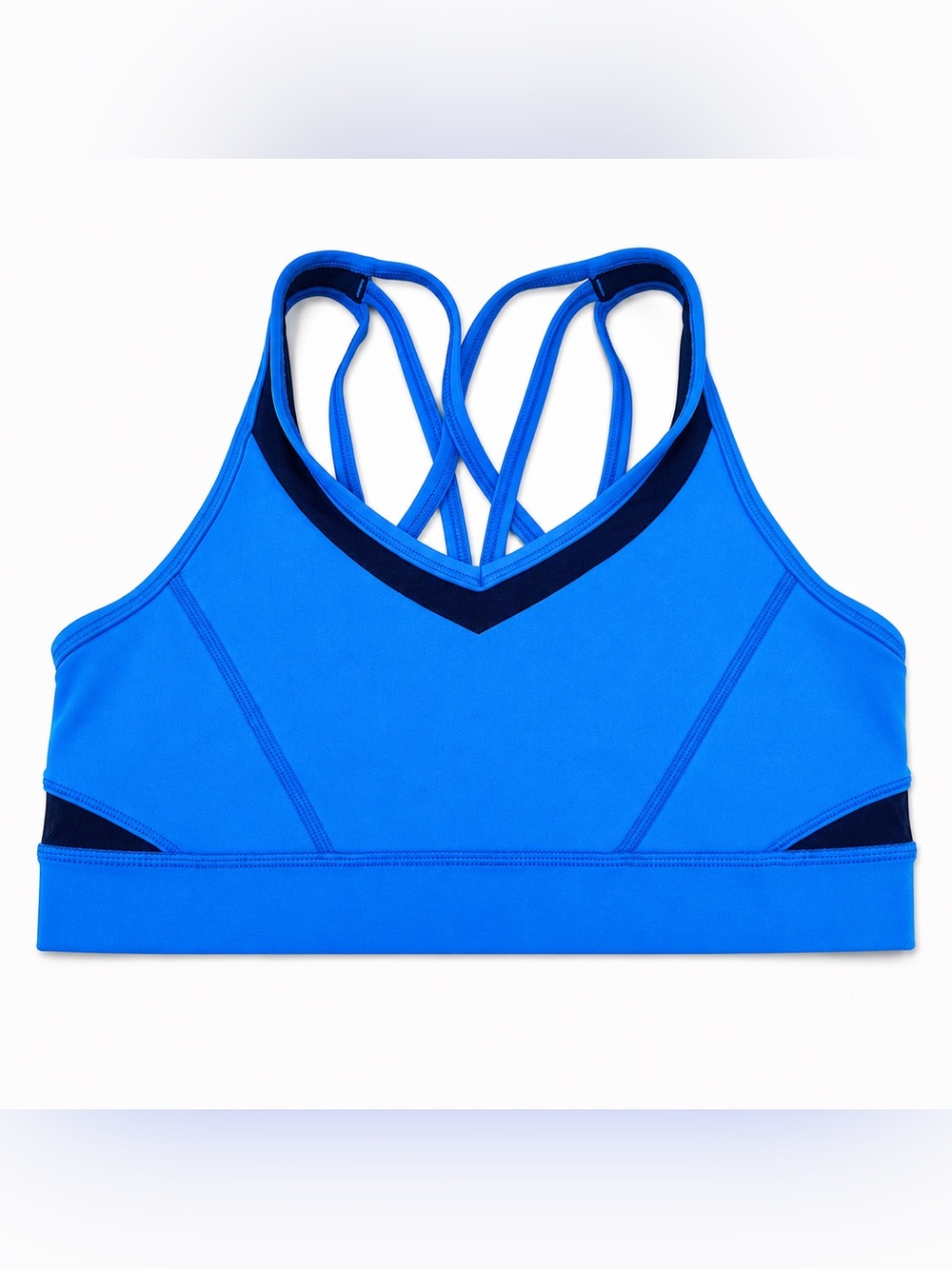 Lululemon Strap It Like It’s Hot Sports Bra Blue Black women Size 6